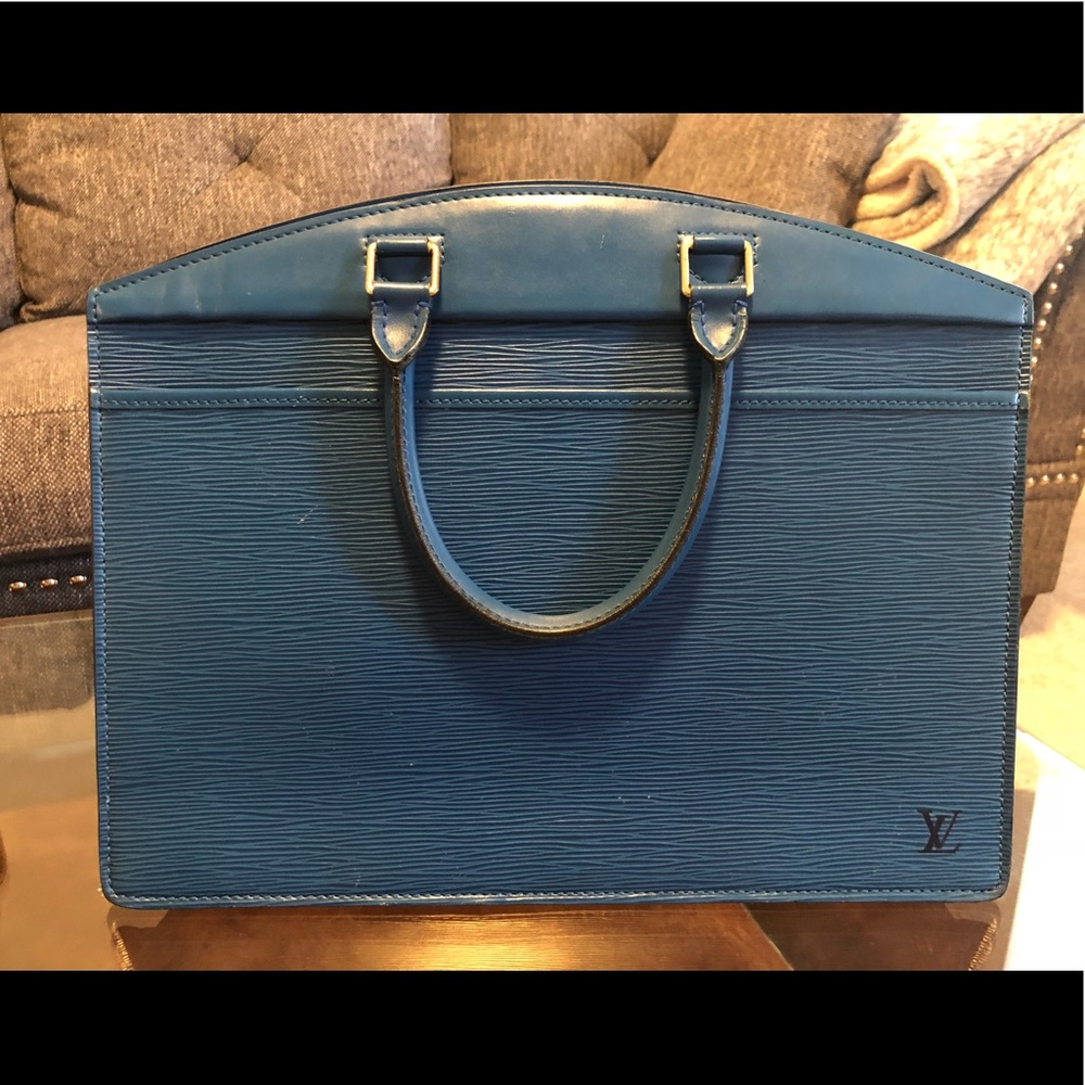 Louis Vuitton Epi Riveria Blue Purse